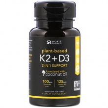  Sports Research Vitamin D3+K2 60 